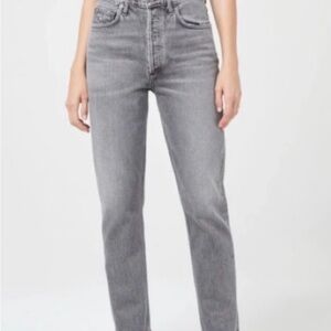 Agolde Women's Straight Leg Jeans in Gray